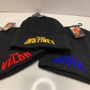 TEAM VALOR, MYSTIC, AND INSTINCT BENNIE HAT BUNDLE. GET ALL THREE
